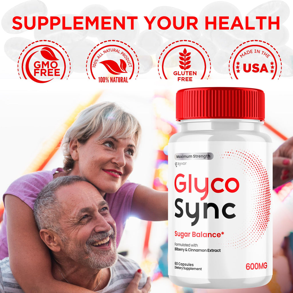 (3 Pack) Glyco Sync Capsules, Official Glyco Sync Balance Pills with All Natural Ingredients, Advanced Formula GlycoSync Joint Health and Wellness Support Max Strength for Men & Women (180 Capsules)