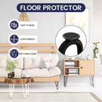 SMARTSTANDARD 20 Inch Heavy Duty Hairpin Furniture Legs, Metal Home DIY Projects for Nightstand, Coffee Table, Desk, etc with Rubber Floor Protectors Black 4PCS