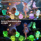 Mini Glow In The Dark Animal Resin Models, Resin Animals Mystery Bags, Individually Wrapped Blind Bags Tiny Animal Figurines, Collectible Mini Animals For Fairy Garden, DIY Crafts (100, animals)