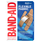 BAND-AID Brand Flexible Fabric Adhesive Bandages, Assorted, 2 x 100 Count
