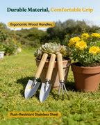 Grenebo 7-Piece Garden Tool Set with Plant Repotting Mat