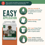 PetraMax Max Grass Paint for Lawn - Maintain Perfect Green Grass, Spray for Lawn & Shrubs Green Spray, Paint Pair with Petra Sprayers - Touch up Dog Spots - Non-Toxic Safe for Pets (Premium, 1 Gal)
