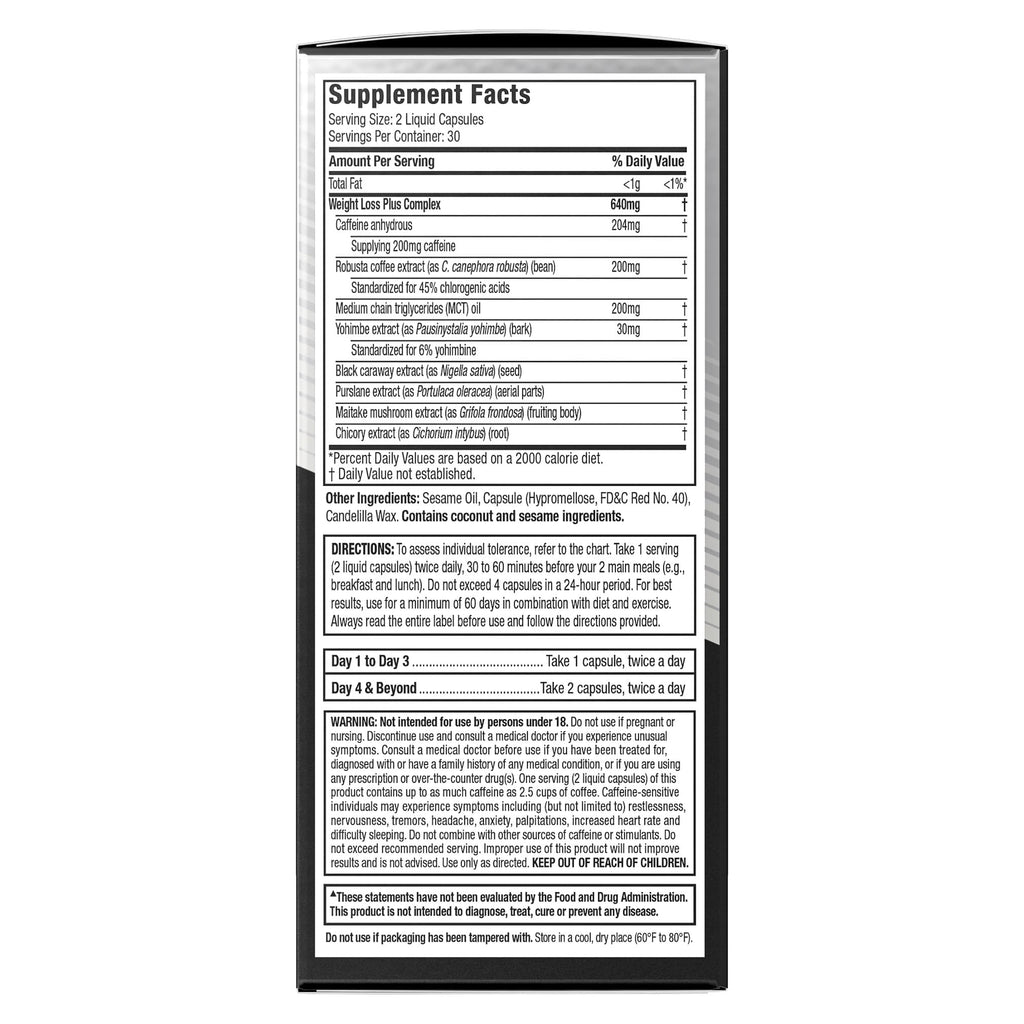 Hydroxycut Advanced - 60 Rapid-Release Liquid Capsules - Thermogenic Calorie Burn, Maximize Energy - for Women & Men