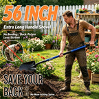 KOLEIYA Shovel,Shovels for Digging Heavy Duty with Fiberglass Handle,Spade Shovel for Gardening Trenching Planting Transferring,57 inches,Blue