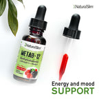 NaturalSlim Liquid B12 Vitamins with Vitamin D - Metab-12 Methylcobalamin 2500 mcg B12 Sublingual Drops for Metabolism, Energy, & Immune Support - Berry Flavor 1 fl oz