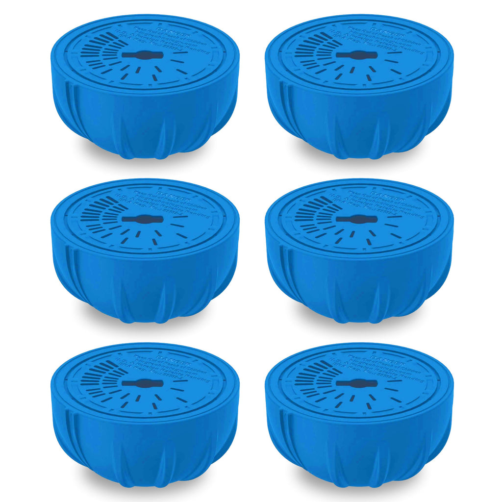FROG Replacement Chlorine Cartridges for use with Flippin’ FROG Floating Sanitizer System - Prefilled Cartridges Support Easy Pool Maintenance and Cleaner & Clearer Water - 6 Pack