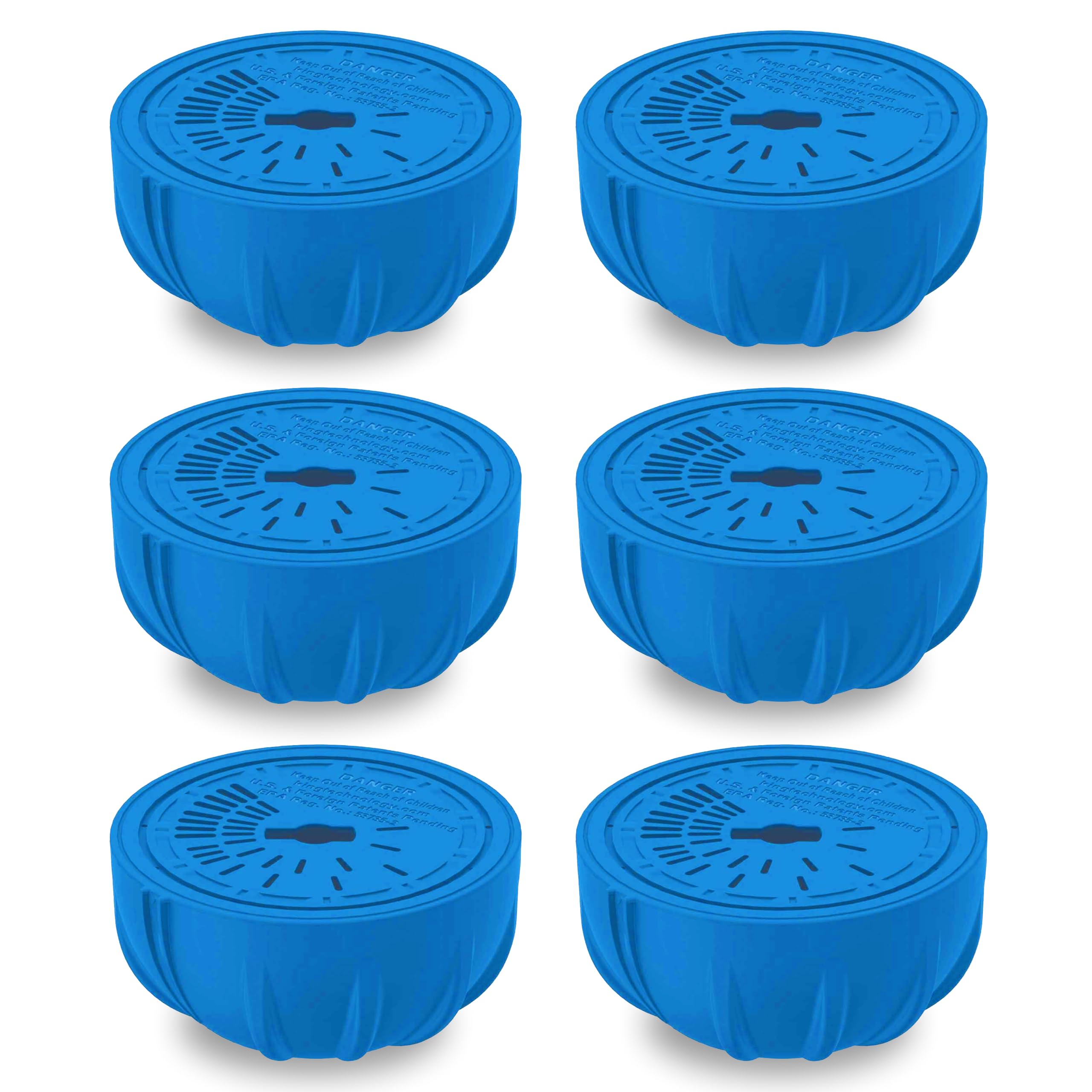 FROG Replacement Chlorine Cartridges for use with Flippin’ FROG Floating Sanitizer System - Prefilled Cartridges Support Easy Pool Maintenance and Cleaner & Clearer Water - 6 Pack