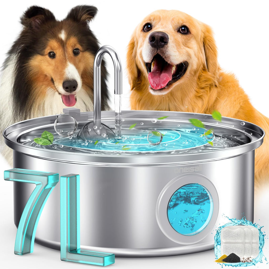 oneisall 7L/230oz Dog Water Fountain for Multi-pet Household,PWF002