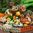 HIYZI 118 PCS Mini Fairy Garden House Accessories Kit Garden Decorations