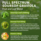 Soursop Graviola Liquid Drops 2000mg, Organic Soursop Extract - 98% Absorption Soursop Bitters Liquid for Cell Support & Regeneration and Immune Boost, Sugar/Gluten Free, Natural Flavor, 2 Fl Oz