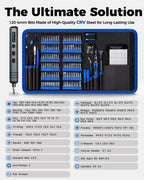 Mini Electric Screwdriver Set 140-IN-1: UnaMela Small Electric Screwdriver Cordless - 120 Precision Bits, 5 Torque Settings, LED Light, Magnetic Power Screwdriver Repair Tool Kit for PC RC Electronics