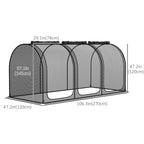 Outsunny 8' x 4' Crop Cage Plant Protection Tent for Garden, Black
