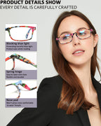 YTDBNS Reading Glasses for Women, Stylish Blue Light Blocking Readers, Ladies Eyeglasses, Fashion Computer Eye Glasses