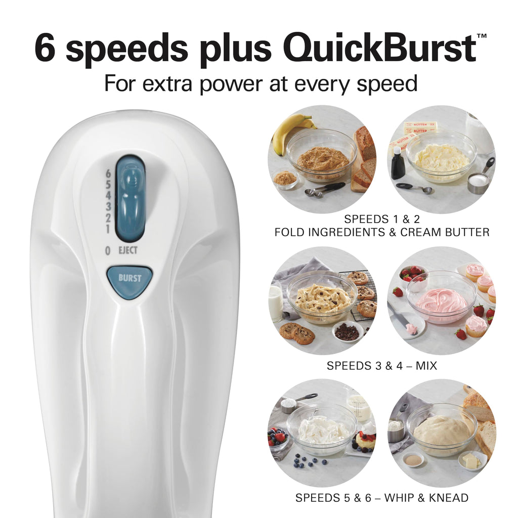 Hamilton Beach 6-Speed Electric Hand Mixer With QuickBurst and Bowl Rest