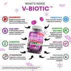 Clean Nutra Vbiotic Gummies, Cranberry, Horsetail, D-Mannose, UVA-Ursi, Probiotic Blend, Enzyme Blend, 60 Count (2)
