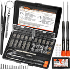 TEKPREM Magnetic Eyeglass Repair Tool Kit, Eye Glasses Repairing Screwdriver Set with Compatible Eyeglass Screws,Silicone Nose Pads,Tweezer,Small Screwdriver for Eyeglasses,Sunglasses and Nose Pads
