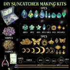 HAPGFS DIY Suncatcher Kit, 402pcs Sun Catchers Making Supplies, Art and Crafts Rainbow Maker for Adults Hanging Prism Sun Catcher with Crystals Indoor Outdoor Garden Party Decor