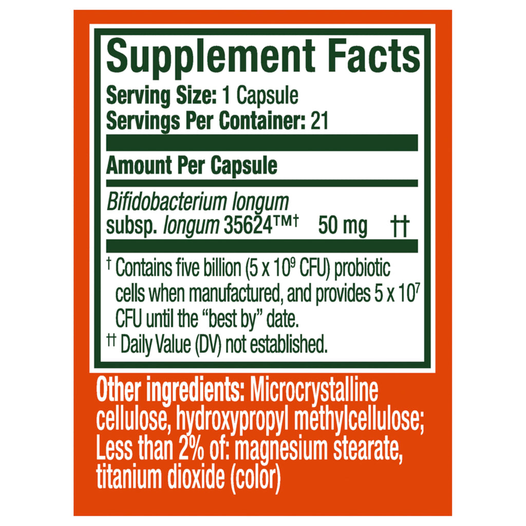 Align Probiotic Extra Strength, Probiotics for Women and Men, #1 Doctor Recommended Brand‡, 5X More Good Bacteria^ to Help Support a Healthy Digestive System*, 21 Capsules (Packaging May Vary)