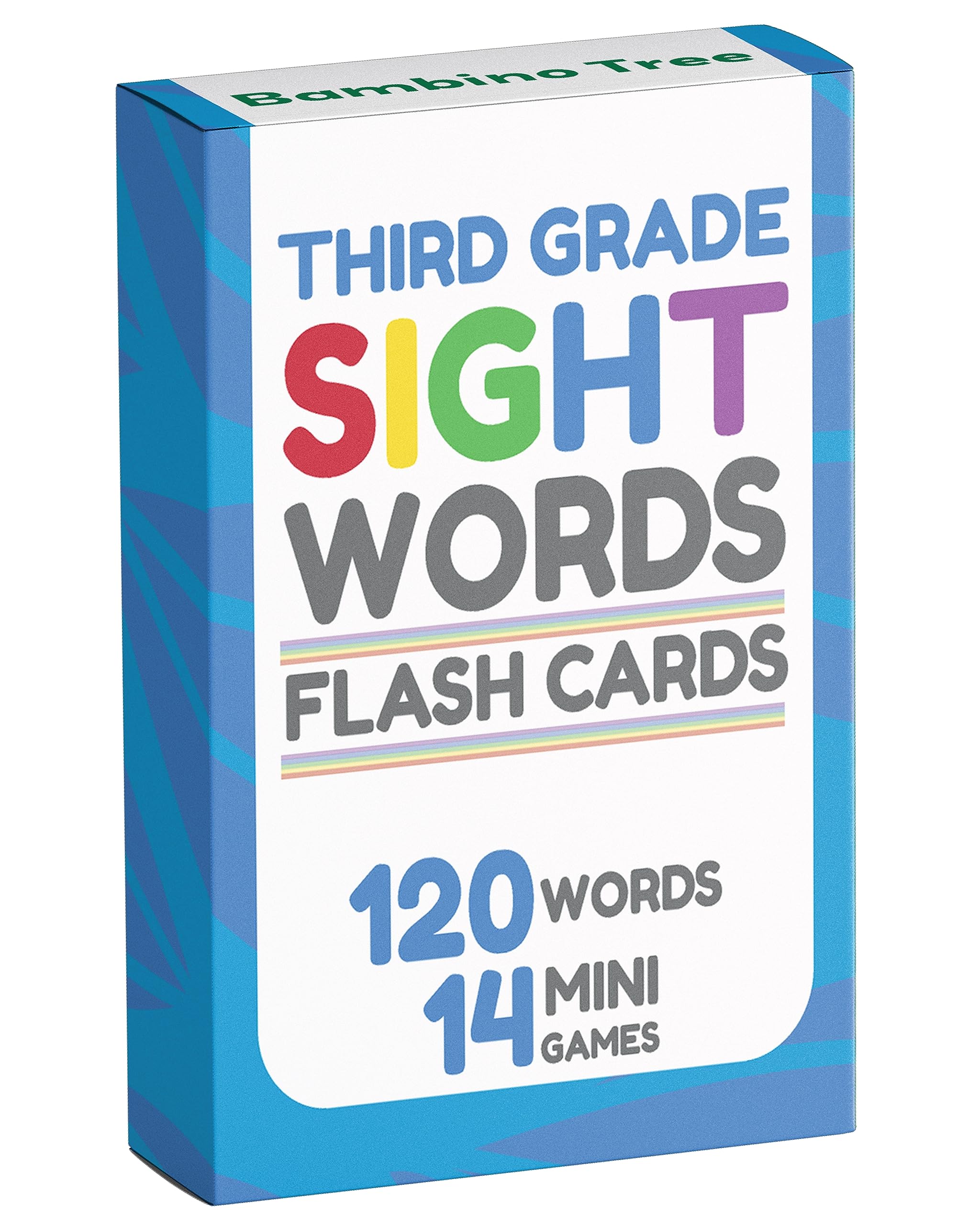 Sight Words Flash Cards 3rd Grade - 120 High Frequency Words from Dolch's and Fry's Lists for 8-9 Years