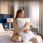 Utopia Bedding Gusset Bed Pillow, Hotel Pillows Queen Size Set of 4, White