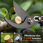 DECERK® Bypass Pruning Shears & Garden Snips for Cutting Stems & Branches