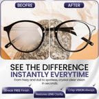 ULTRAVUE Eyeglass Gel Lens Cleaner Spray Kit - 2 x 8oz and 1 x 2oz Gel Eyeglasses Cleaner Spray Bottle + 2 Microfiber Cloth for Cleaning - Safe for All Lenses (AR Coated Included)