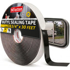 XFasten Butyl Sealing Tape, Black, 1/8-In x 3/4-In x 30-Foot Plumbers Putty, RV Sealant, Boat Sealing, EDPM Butyl Tape