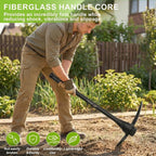 Pick Mattock Handle Replacement Pick Ax Handle with Comfort Grip Garden Pick Axe Handle-Solid Fiberglass Core,for Gardening, Landscaping, Yard Work, and Outdoors (36" Fiberglass Handle Only)