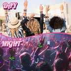 SMAODSGN 16Pcs Rave Music Bracelets Set Glow In The Dark EDM Music Stretch Bracelets Multicolor Rave Party Favor for Women Men EDM Party Music Festival