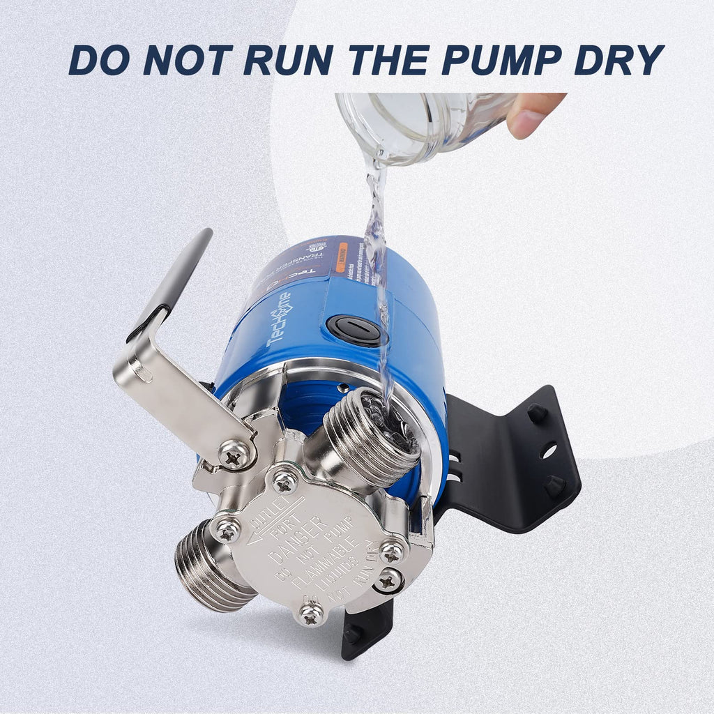 TecHome Water Pump Water Transfer Pump, 115V 1/10HP 330GPH Water Hose Pump, with Suction Hose Kit.