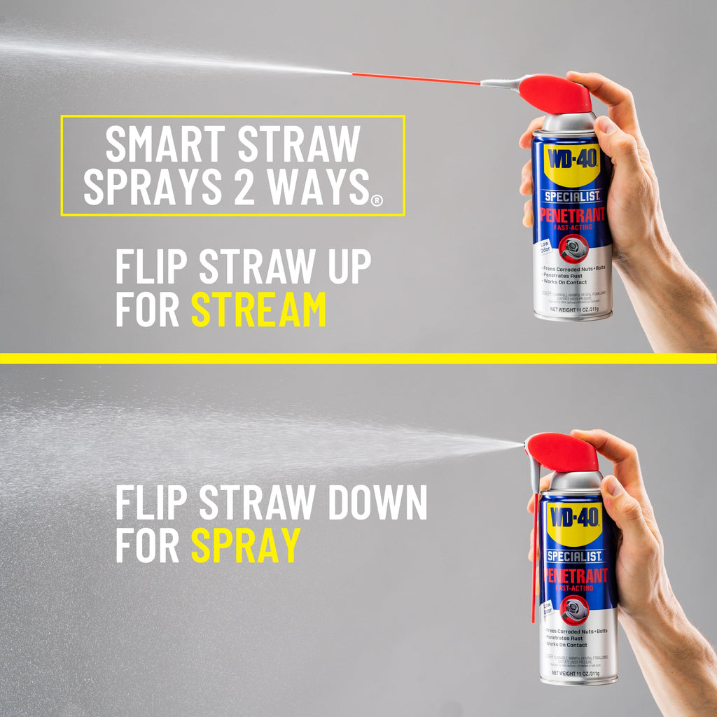 WD-40 Specialist Penetrant, Smart Straw, Fast-Acting, 11 OZ [1-Pack]