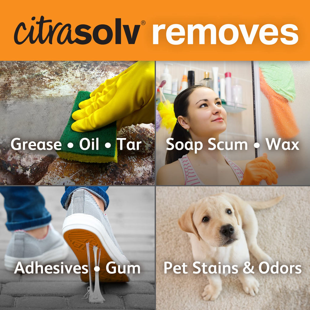 Citra Solv Concentrated Household Cleaner & Degreaser -Valencia Orange Scent 8 fl oz Safe, Effective, and Versatile Cleaning Solution, Natural Ingredients Non Toxic,Biodegradable, Made in USA (2)