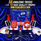 Dad’s Magic Set - 50 Awesome Magic Tricks for Dads to Amaze the Whole Family - Easy to Learn - Video Tutorials by a Pro Magician - Fun Gift for Dad or Grandpa for Father's Day, Birthdays, Christmas