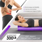 Yes4All High-Density Foam Roller for Back Relief, Yoga, Exercise, Muscle Deep Tissue Massage 12-18-24-36- Purple - 12 Inches