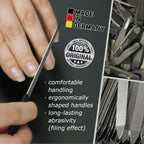 3 Swords Germany - Sapphire Metal Nail File Set 2 Pieces with 1 PIECE 3-Way Nail Buffer – Nail Care Made in SOLINGEN/Germany