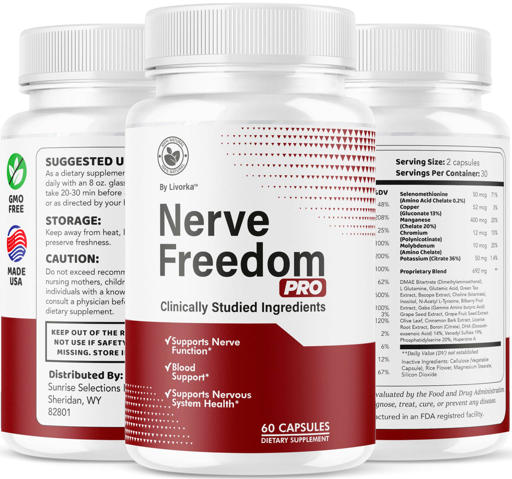 (5 Pack) Nerve Freedom Pro - NerveFreedom Pro Capsules, Supplement Support, NerveFreedom Pills All Natural Ingredients, Health Support Advanced Formula, 300 Capsules for 5 Month