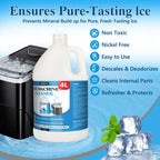 Ice Machine Cleaner Maker Descaler - Nickel Safe Descaler, Ice Maker Cleaner Compatible with Whirlpool, Scotsman, KitchenAid, Affresh, Hoshizaki, GE Opal Cleaning Kit, (1Gallon, 33 Uses)