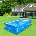 codree 9.7 x 6.7 Ft Rectangular Pool Ground Cloths- Waterproof PE Swimming Pool Ground Cloth- Dust-Proof Heavy Duty Square Ground Cloth Pool Tarp for Above Ground Pools