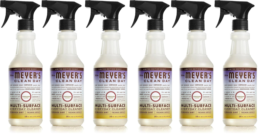 Mrs. MEYER'S CLEAN DAY All-Purpose Cleaner Spray,Compassion Flower,16 fl. oz,(Pack of 6)