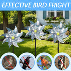 18 Pack Reflective Pinwheels for Yard and Garden,Scare Birds Away for Garden Decor,Bird Scare Devices Deterrent to Scare Birds,Keep Birds Away (Assembly Required)