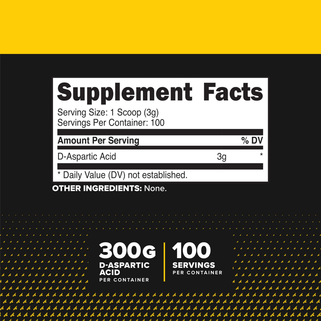 Primaforce D-Aspartic Acid 300 Grams (100 Servings), Unflavored, Vegetarian, Non-GMO