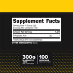 Primaforce D-Aspartic Acid 300 Grams (100 Servings), Unflavored, Vegetarian, Non-GMO