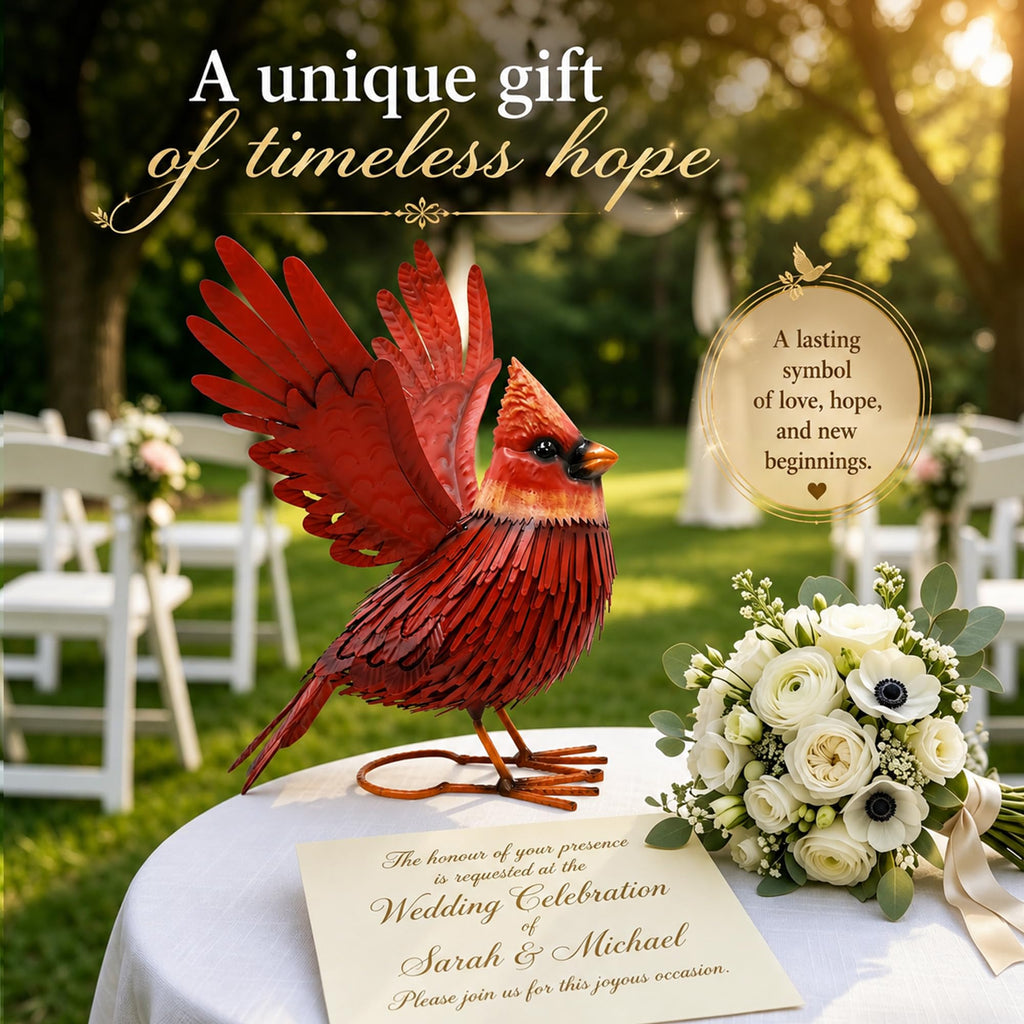 Nacome Cardinal Metal Garden Statue: Easy Assemble Outdoor Decor