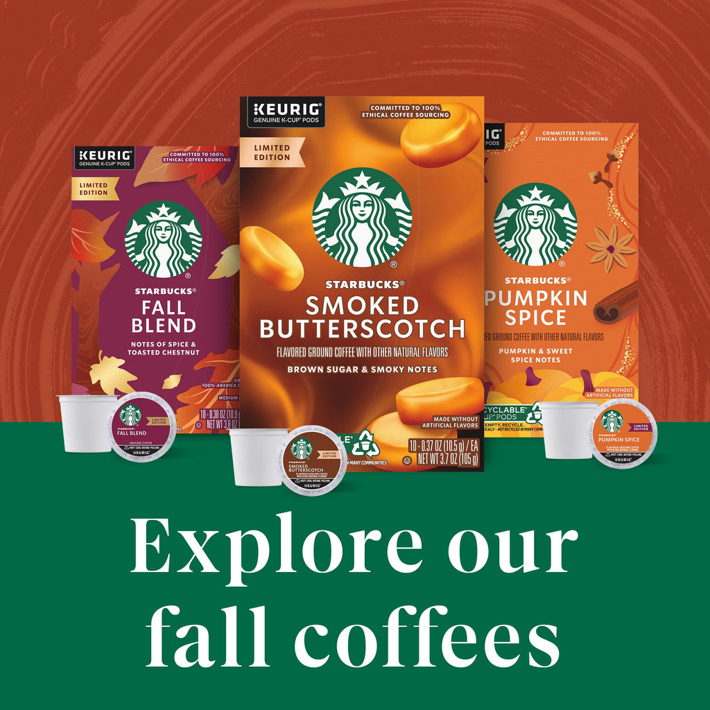 Starbucks K-Cup Coffee Pods, Pumpkin Spice Flavored Coffee for Keurig Brewers, 100% Arabica, Limited Edition, 1 Box (32 Pods)