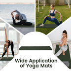 Fitvids 1/2-Inch Thick High Density Foam Exercise Yoga Mat with Carrying Strap, For Cushioning The Body Against Hard Floors, Jasper Green