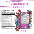 Clean Nutraceuticals Vaginal Probiotics for Women with Cranberry Extract, D-Mannose, Prebiotics, pH Balance for Women, Vaginal Health – Womens Probiotic Alternative to Gummies - 20 Stix