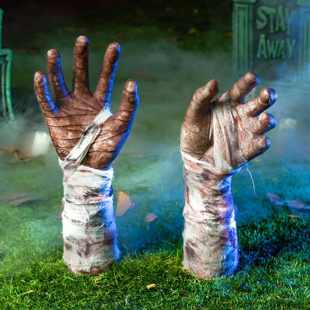 JOYIN Halloween Outdoor Decorations Zombie Arm Yard Stakes Ground-Breaker, Stakes for Halloween Outdoor Graveyard Yard Lawn Decorations
