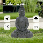 LuxenHome Large Buddha Statue, 22" Meditating Buddhas Garden Statue
