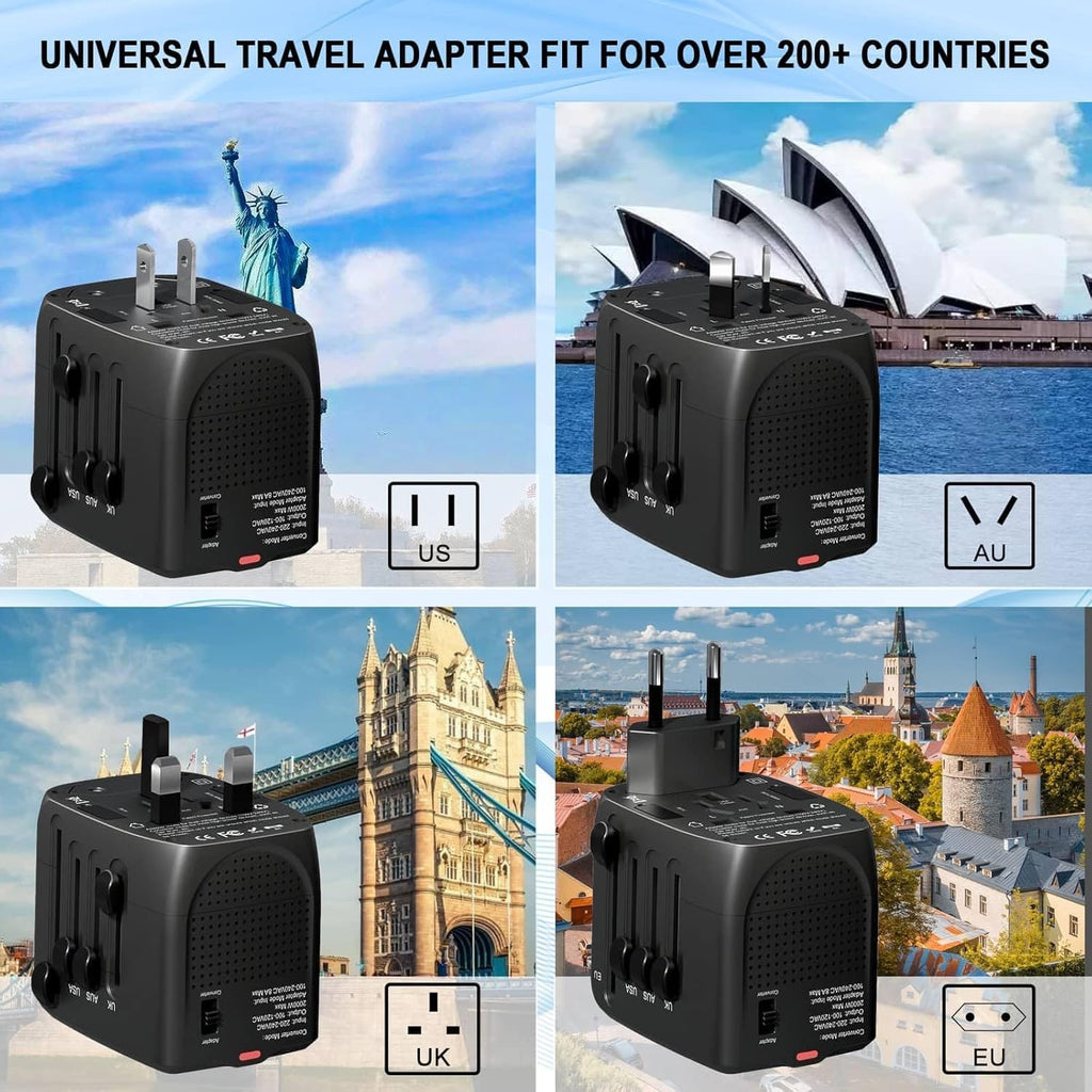 SARQW Travel Converter Adapter Voltage Converter that Steps Down 220 Volts to 110 Volts for use in Over 200 Countries,Including The U.S., U.K., Europe, and Australia