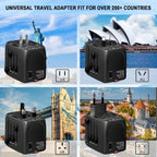 SARQW Travel Converter Adapter Voltage Converter that Steps Down 220 Volts to 110 Volts for use in Over 200 Countries,Including The U.S., U.K., Europe, and Australia